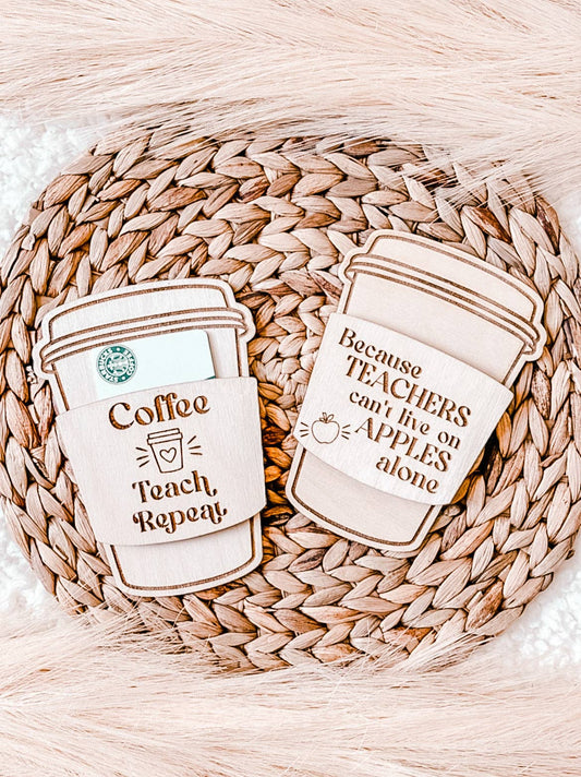 Teacher Coffee Gift Card Holders